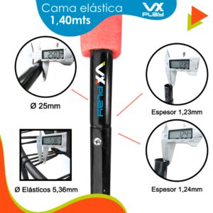 Cama elastica con red de seguridad VX Play 140 cm - Imagen 7