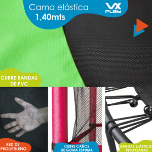 Cama elastica con red de seguridad VX Play 140 cm - Imagen 6