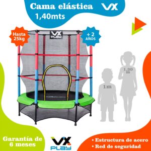 Cama elastica con red de seguridad VX Play 140 cm - Imagen 1