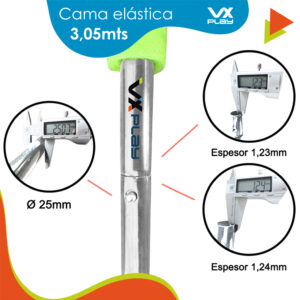 Cama elastica con red de seguridad VX Play 305cm - Imagen 10