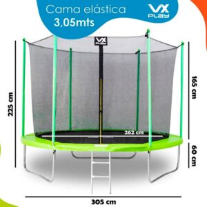 Cama elastica con red de seguridad VX Play 305cm - Imagen 2