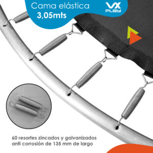 Cama elastica con red de seguridad VX Play 305cm - Imagen 3