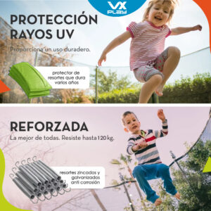 Cama elastica con red de seguridad VX Play 305cm - Imagen 11