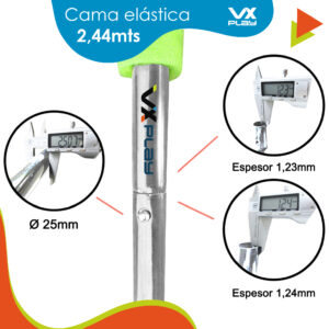Cama elastica con red de seguridad VX Play 244cm - Imagen 11
