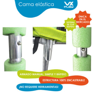 Cama elastica 210 cm VX Play con red de seguridad - Imagen 5