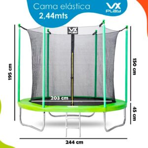 Cama elastica con red de seguridad VX Play 244cm - Imagen 13