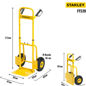 Carro de Acero Stanley FT520 Plegable soporta 120 KG - Imagen 3