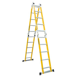 Escalera Fibra de Vidrio Stanley AYFL405 20 ESC Dieléctrica Articulada 4x5 - Imagen 3
