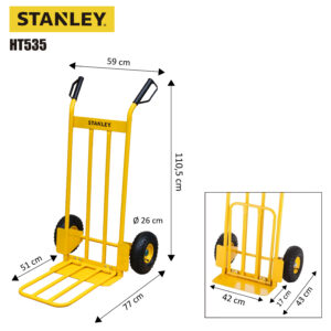 Carro de Acero Stanley HT535 Doble Plataforma 200 KG - Imagen 4