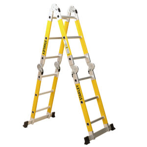 Escalera Fibra de Vidrio Stanley AYFL403 12 ESC Dieléctrica Articulada 4x3 - Imagen 3