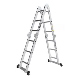 Escalera Aluminio Stanley AY503 12 ESC articulada 4x3 aluminio con plataforma - Imagen 6