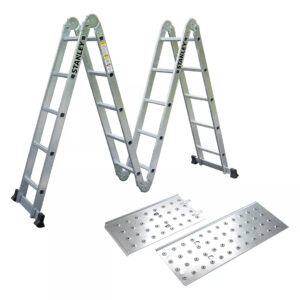 Escalera Aluminio Stanley AY505 20 ESC articulada 4x5 aluminio con plataforma - Imagen 3