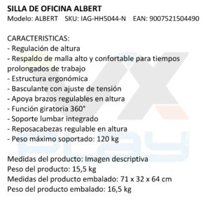 Silla de oficina VX Play Albert - Imagen 3
