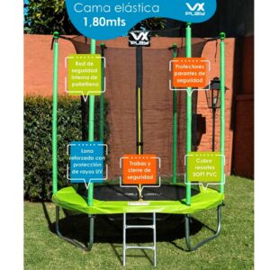Cama elastica 180 cm VX Play con red de seguridad. - Imagen 3