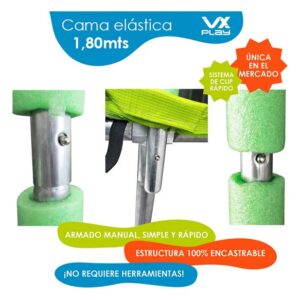 Cama elastica 180 cm VX Play con red de seguridad. - Imagen 7