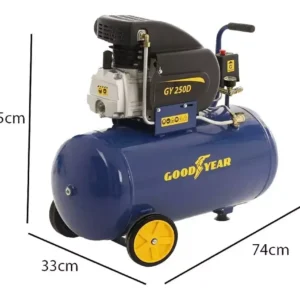 COMPRESOR 50 LITROS GOODYEAR GY250D + KIT 3PZ - Imagen 4