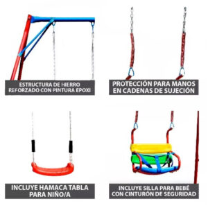 Hamaca Portico 2 cuerpos NKA-752 hamaca bebe + tabla Industria Nacional - Imagen 4