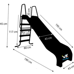 Tobogan infantil 4 Escalones para Pileta VX Play NRA-1301-AGUA Industria Nacional - Imagen 6