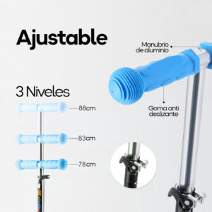 Monopatin Scooter M9 3 Ruedas Con Luces Plegable - Imagen 5