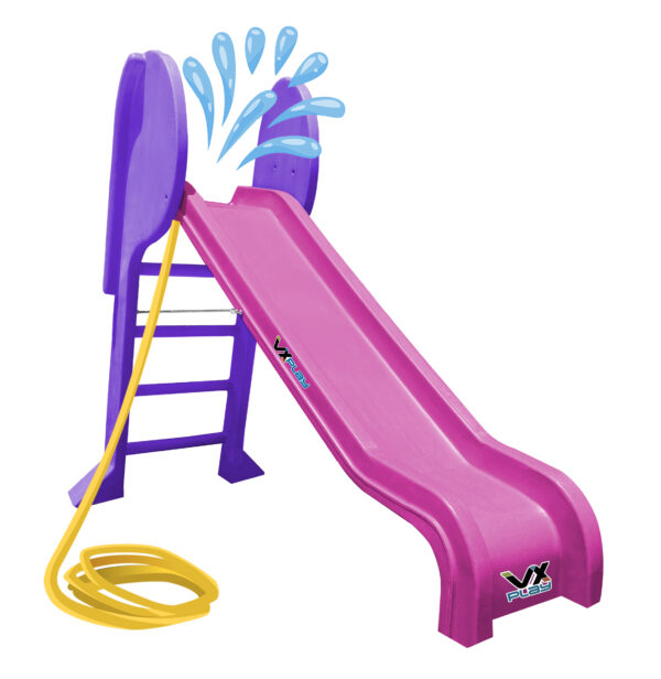 GARDEN_TOYS_Tobogan_PVC_4_escalones_plegable_Rosa_Lila