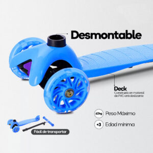 Monopatin Scooter M7 4 Ruedas Con Luces Desmontable - Imagen 21