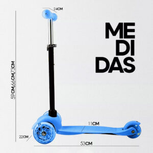 Monopatin M8 Scooter 3 Ruedas Con Luces Desmontable - Imagen 4