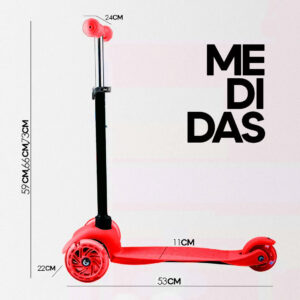 Monopatin M8 Scooter 3 Ruedas Con Luces Desmontable - Imagen 8