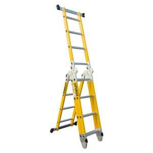 Escalera Fibra de Vidrio Stanley AYFL404 16 ESC Dieléctrica Articulada 4x4 - Imagen 6