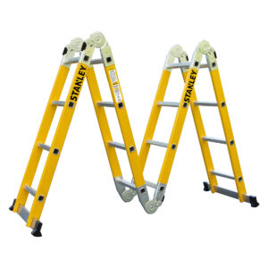 Escalera Fibra de Vidrio Stanley AYFL404 16 ESC Dieléctrica Articulada 4x4 - Imagen 4