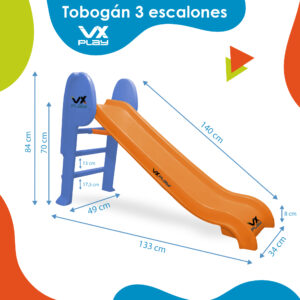 Tobogan Plegable 3 escalones para Pileta VX Play NRA-203-AGUA Industria Nacional - Imagen 6
