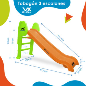 Tobogan Plegable 3 escalones para Pileta VX Play NRA-203-AGUA Industria Nacional - Imagen 12