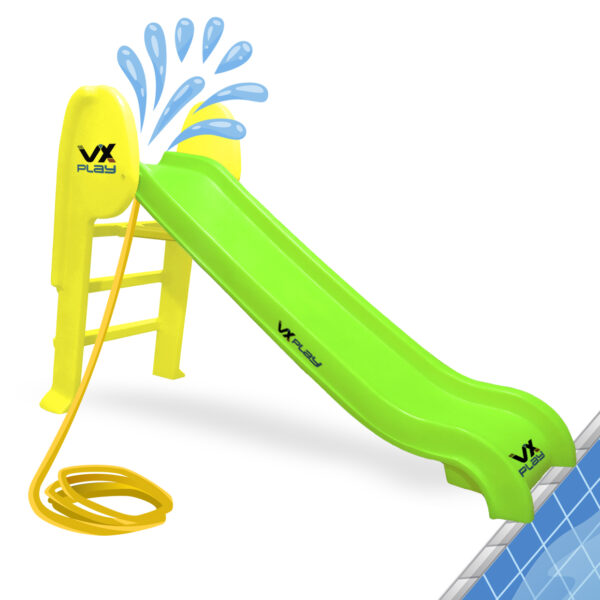 VxPlay_Tobogan_3_Escalones_Plastico_Verde_Amarillo