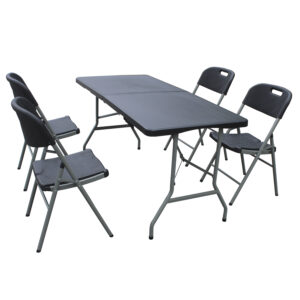 Set x 4 SILLA PLEGABLE VX Play reforzada premium 4 UNIDADES Negro - Imagen 5