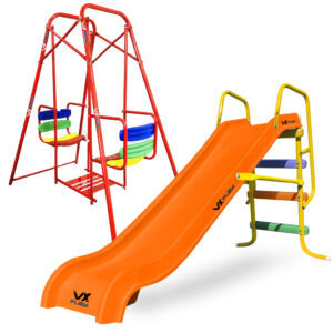 Combo Tobogan Infantil 3 Escalones + Hamaca Gemela Vxplay - Imagen 4