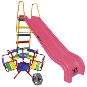 Combo Infantil Calesita + Tobogan 5 Escalones Pvc Doble Pared - Imagen 5