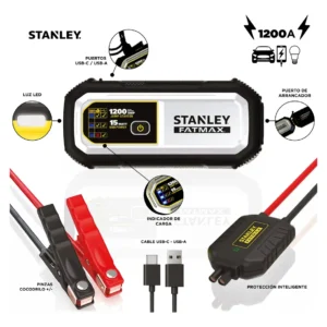 Arrancador Auxiliar Stanley 1200A Fatmax + Usb Led - Imagen 1