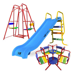 Combo Tobogan PVC 3 escalones + Calesita + Hamaca Gemela 1,40 - Imagen 4