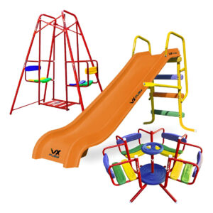 Combo Tobogan PVC 3 escalones + Calesita + Hamaca Gemela 1,40 - Imagen 5