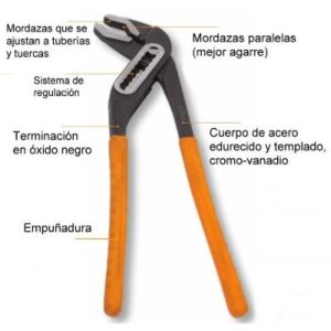 Pico Loro Bahco Pinza Ajustable Polygrip 224p 240 Mm - Imagen 3