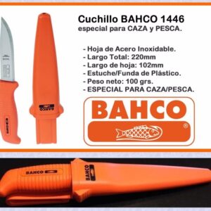 Cuchillo Bahco 1446 Con Funda Plástica Especial Caza Y Pesca - Imagen 4
