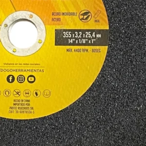 Disco De Corte Dogo Dog04687 Para Sensitiva 355x3.2x25.4 - Imagen 3