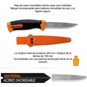 Cuchillo Bahco Mod.2446 C/ Funda Plástica Ideal Caza Y Pesca - Imagen 4