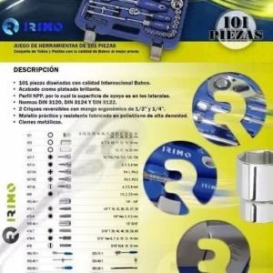 Set Irimo 129-101-4 Caja Juego De Tubos 101pz Calidad Bahco - Imagen 4