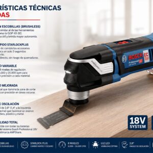 MULTIHERRAMIENTA OSCILANTE BOSCH GOP 18V-28 - Imagen 1