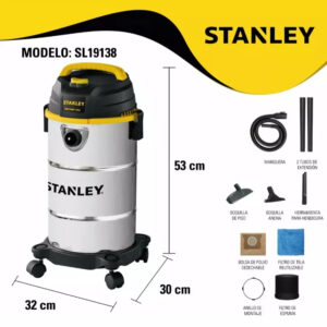 Aspiradora Stanley Sl18138 Acero Inoxidable 19 Litros 1300w - Imagen 5