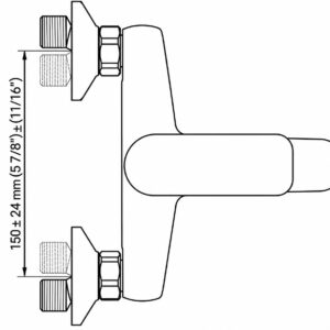 Monocomando para ducha/Bañera Brucke Modelo Akashi 230- C1A - Imagen 8
