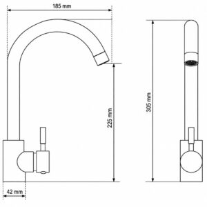 Monocomando para Cocina Brucke Modelo Bastei 300-C1B - Imagen 7