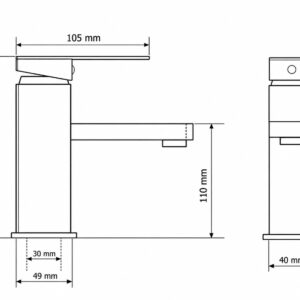 Monocomando para lavatorio Brucke Modelo Akashi 1010- C1A - Imagen 7